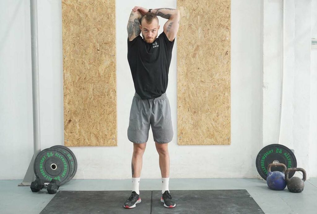 overhead tricep stretches