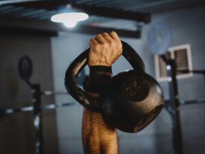man arm kettlebell